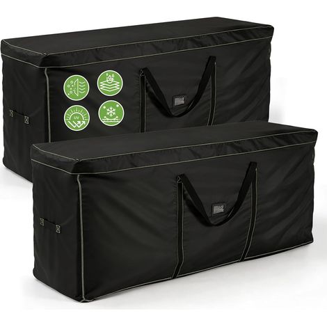 Sac de rangement pour coussins de jardin, 173 x 51 x 76 cm, avec poignée de transport et fermeture éclair, tissu Oxford 420D pour coussins de jardin, sac de rangement pour sapin de Noël (1/5)