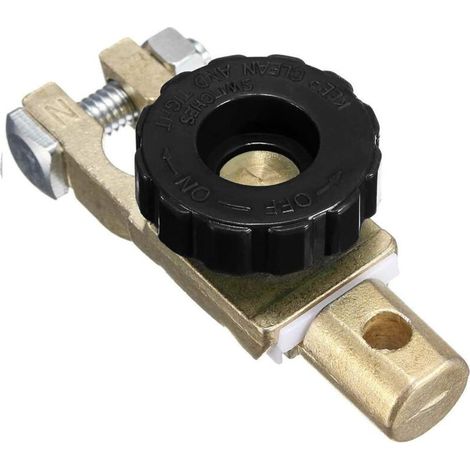 12V 24V Battery Terminal Car Battery Cut Off Switch Isolator Terminal with Black Button for Car Truck Boat Top Pole (1/5)