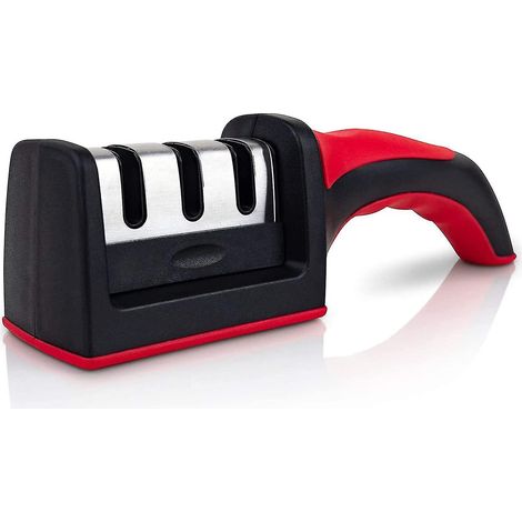 Affûteur de couteaux manuel professionnel [3 niveaux, acier tungstène, cadeau] (1/5)