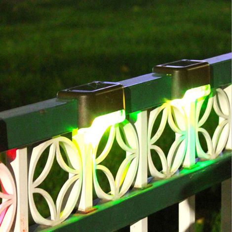 Lampe Murale Solaire - Capteur de Mouvement PIR - Étanche IP65 - 2 LED - 600 mAh - Pour Jardin Extérieur Patio - Lot de 4 (1/5)