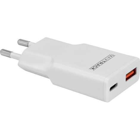 MAXTRACK Cargador rápido MQ2L – 2 Puertos USB-C y USB-A, 30 W, tecnología GAN, PD 30 W & QC 3.0, Ultra Plano 1,5 cm (1/3)
