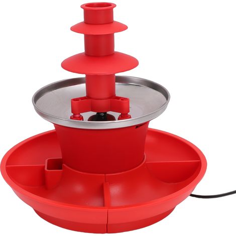 Elektrischer Schokoladenbrunnen mit 3 Etagen, automatischer Schokoladenfonduebrunnen aus Edelstahl, ideal für Partys, Feiern und Jubiläen, Familienfeste und mehr. 220 V EU-Stecker. (1/5)