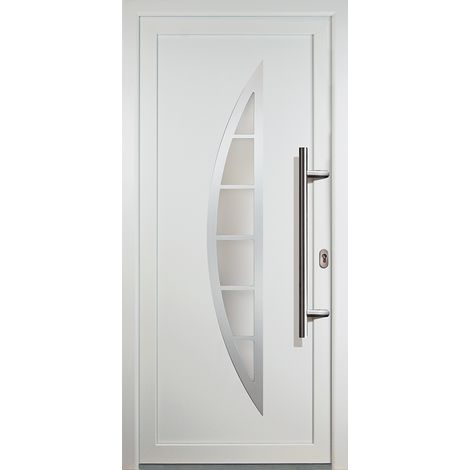 Puertas de casa exclusivo modelo 28, dentro: blanco, fuera: blanco ancho: 98cm, altura: 208cm chapa derecha