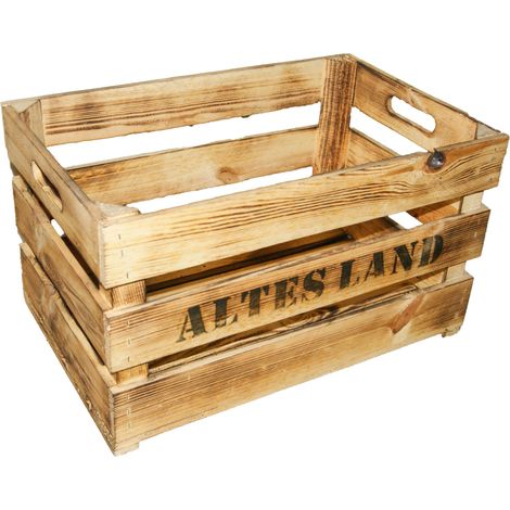 Obstkisten "Elfriede ALTES LAND" geflammt (1/2)