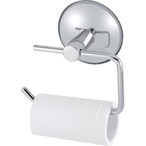 Porte-papier toilette mural à ventouse en acier inoxydable (1/4)