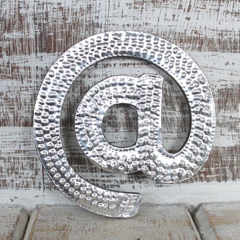 Lettres Sm Arty Aluminium - @- Vendu par 1