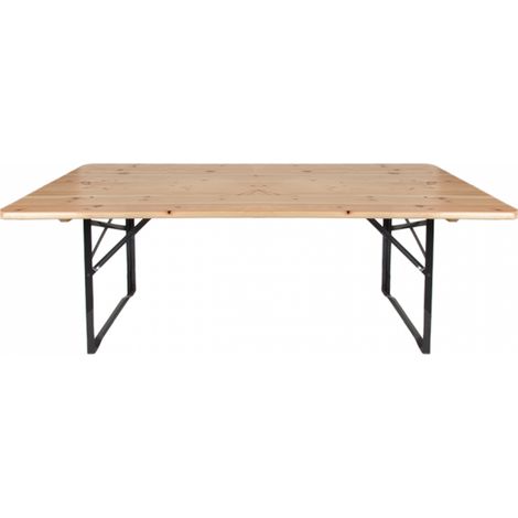 Table en bois et fer pour enfant - L 40 x l 110 x H 54 cm - Beige - Livraison gratuite (1/3)