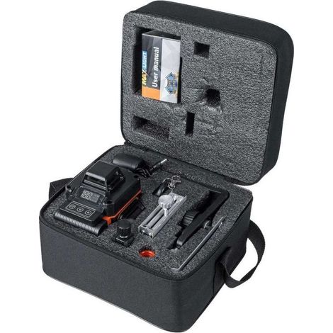 Niveau laser 360° autonivelant, 16 lignes pour carrelage et plafond, faisceau vert rechargeable, plan 4D, support magnétique inclus (1/4)