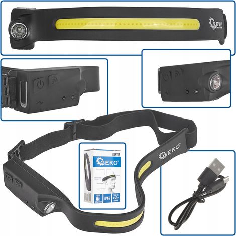 Faro a LED COB con sensore di movimento 3W + 1W XPE 1200mAh 350lm IPX4 (100) (1/5)