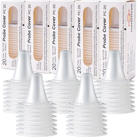 400pcs Embouts pour thermomètre auriculaire - capuchons de remplacement pour protéger la lentille du filtre de la sonde, compatible avec différents types (1/5)