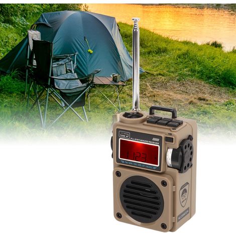Radio de poche sans fil Bluetooth FM AM SW WB ondes courtes prise en charge de la carte mémoire multifonction rechargeable radio numérique,DUBUNS (1/5)