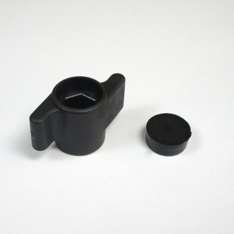 Ajile - Bouton Écrou Papillon de Blocage, Réglage à Ailettes – Tête en Polyamide NOIR de Diamètre 30 mm à assembler avec une vis ou un écrou M5 (non fourni) (1/3)