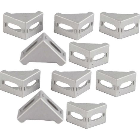 10 Stück L-förmige Eckverbinder aus Aluminiumlegierung, rechtwinklige Winkelverbinder, 28 x 28 mm