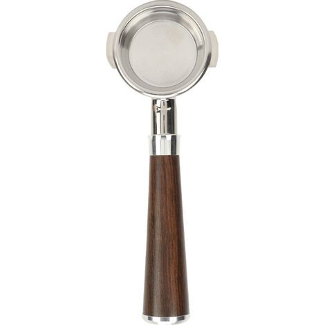 Portafiltre sans bas 58mm pour Expobar E61 - Portafiltre sans bas en acier inoxydable avec manche en bois (1/5)