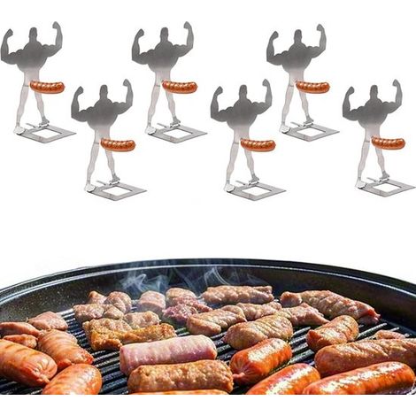 Soporte para 6 perritos calientes, Parrilla divertida, Portátil, Parrilla portátil para perritos calientes, acampadas y reuniones en el jardín (1/5)
