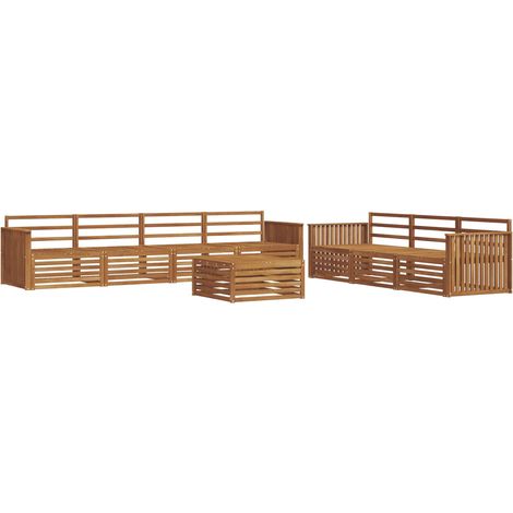 Outdoor Sofa Set 8 pcs Natural Solid Acacia Wood vidaXL (1/5)