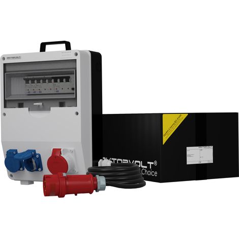 Tableau électrique de chantier avec câble TD-S/FI SKH 16 A 2 x 230 V Schuko Doktorvolt DV-9795-D (1/5)