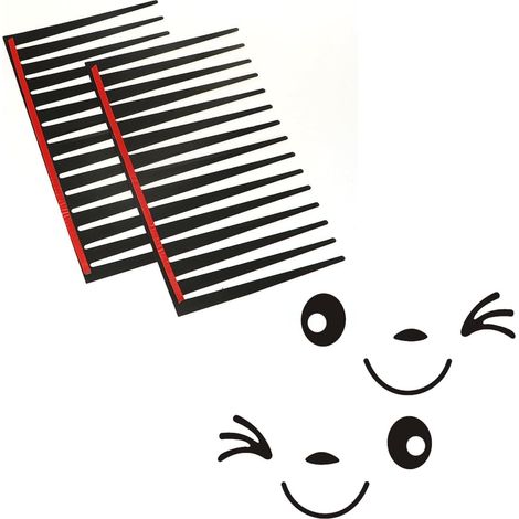 Car Eyelashes, Car Headlight Stickers, 2 Pcs Car Headlight Eyelashes, 2 Smiley Mirror Stickers, Decorative Car Styling Accessory for Headlights (1/5)