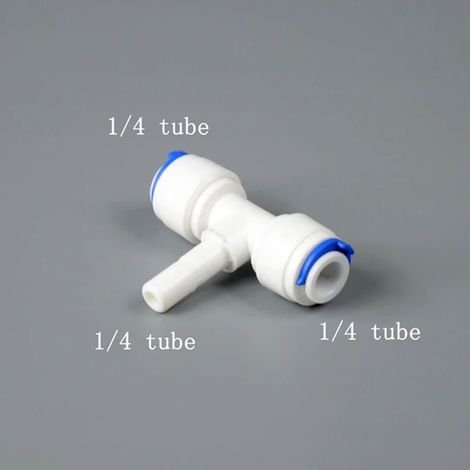 Raccord rapide pour tube PE de 1 1/4 po de diamètre extérieur, système de filtration d'eau potable par osmose inverse familial. (1/5)