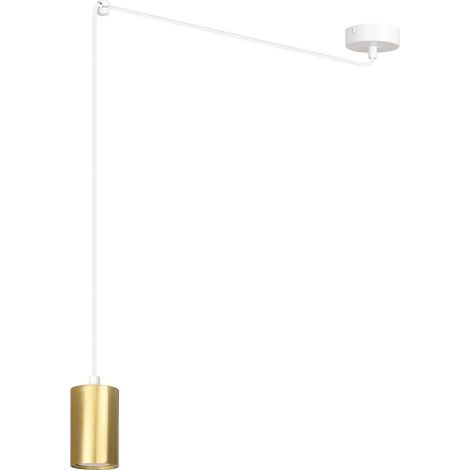 Suspension métal Emibig Traker blanche/or 1 spot GU10 300cm (1/5)