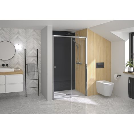 Paroi de douche - KINEDO - Supra C - Sans seuil - Largeur 140cm
