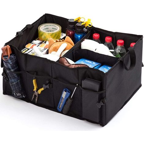 Organizer per bagagliaio auto multitasche, pieghevole, per tutti i veicoli, auto e SUV