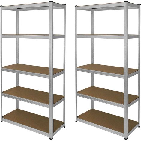 2 x Galvanised Racking Units 90 x 40 x 180