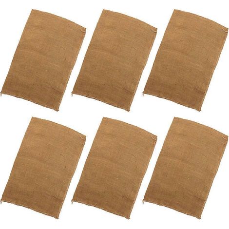 Sacs de culture pour pommes de terre en jute, sacs de jute résistants pour le stockage des aliments, pour le jardinage et les légumes, 60 x 40 cm, lot de 6. (1/4)