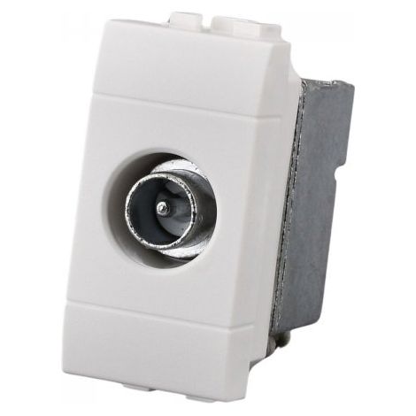 Connettore Presa TV Terminale Maschio MBL Bianco 1M Compatibile Bticino Living Light BLB2250
