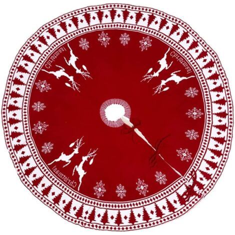 1 pièce de Noël en peluche blanche 122cm, tapis d'arbre en flocon de neige, jupe d'arbre rustique, jupe d'arbre de Noël, décoration pour la maison, jupe d'arbre en flocon de neige, jupe d'arbre en tri