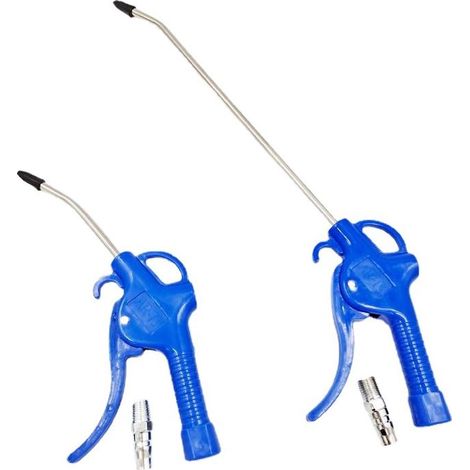 Pistola ad aria compressa a 2 pezzi con ugello lungo, 125 mm x 300 mm, per la pulizia della polvere (blu) (1/5)