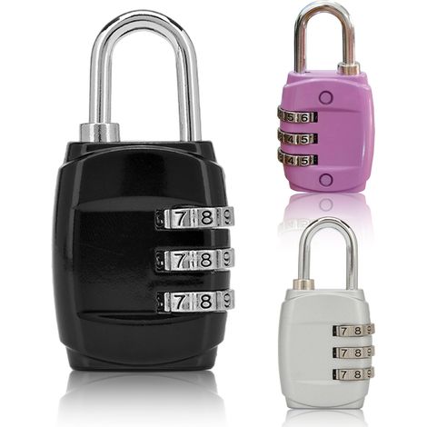 Cadenas à combinaison métallique étanche, approuvé par la TSA, idéal pour les voyages. Cadenas robuste avec revêtement antirouille, combinaison à 3 chiffres, initiale. (1/5)