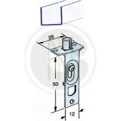 50 pcs PA ne dormant en acier OMGE avec galet 6 mm pour portes coulissantes art 310