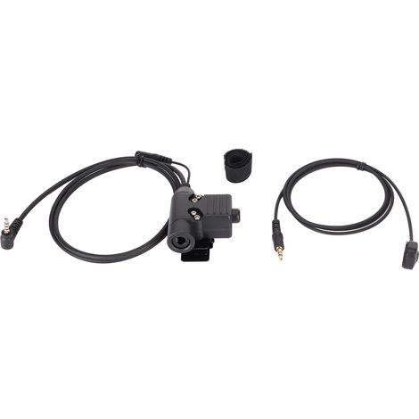 Casque audio micro U94 adaptateur PTT pour talkie-walkie Vertex VX‑3R, connecteur de kit main-libre pour radio bidirectionnelle (1/5)