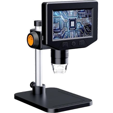Digitales 4,3-Zoll-LCD-Mikroskop mit 1080p-Auflösung, 50-1000-facher Zoom und Stereokamera für die Reparatur elektronischer Leiterplatten. (1/5)