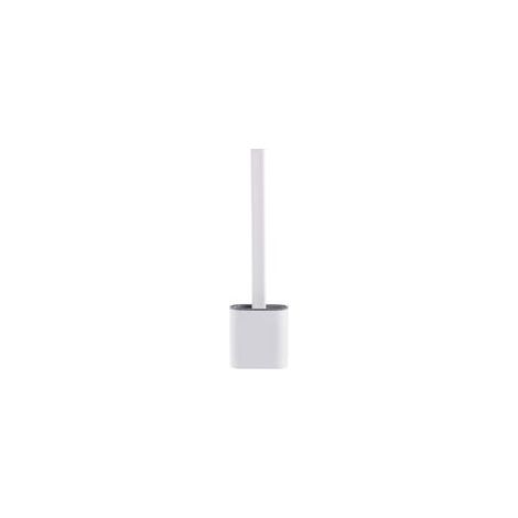 Brosse WC en silicone antibactérienne à séchage rapide – Tête souple pour nettoyage en profondeur – Manche long antidérapant – Crochets muraux inclus (1/5)