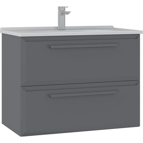 Mobile lavabo "Nuvola 80 v2" - 80 x 50 x 62 cm - Grigio (1/3)