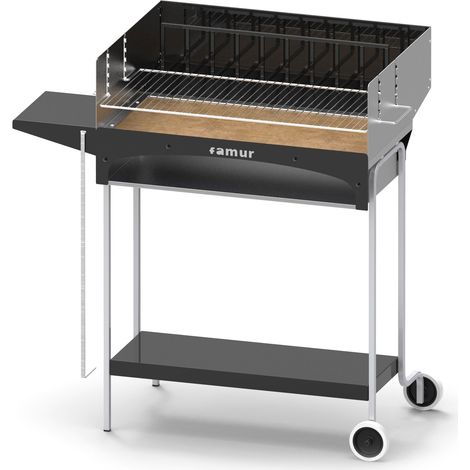 Barbecue a Carbone Carbonella e Legno con Griglia Inox Famur BK 5