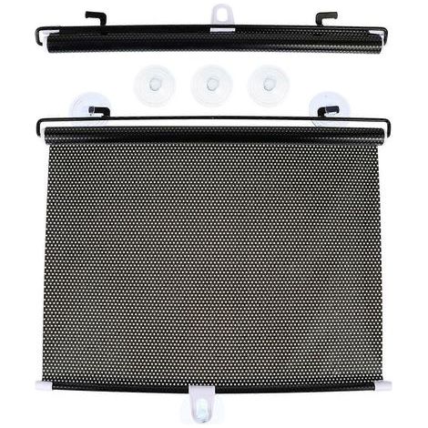 Set mit 2 automatischen Sonnenschutzblenden aus Netzgewebe für Autofenster – 60,00 x 40,00 x 2,00 cm – Schwarz (1/3)