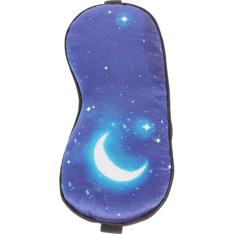 Masque de Sommeil en Soie Bleu Léger Ajustable pour Dormir la Nuit, Confortable et Simple, pour Voyage et Train, Aide Sommeil (1/5)