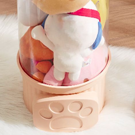 Transparente Aufbewahrungsbox aus PP/PET für Spielzeug und Kuscheltiere mit Deckel – Rosa – S/M/L – 1 Stück – Optimale Organisation (1/5)