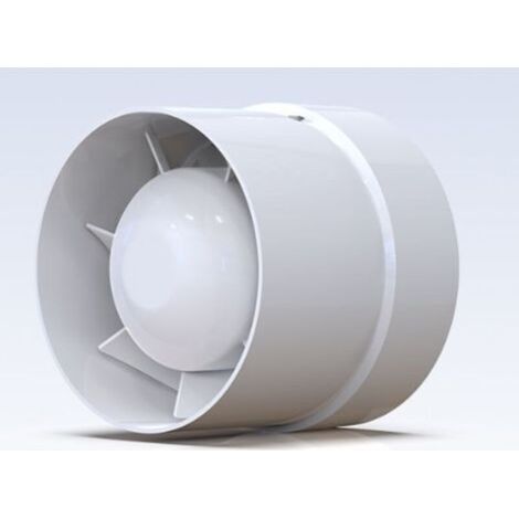Ventilateurs Extracteur économique 100 mm, 12 W/130 m3, extracteur linéaire à entraînement axial : salle de bain, cuisine, cave. (1/2)