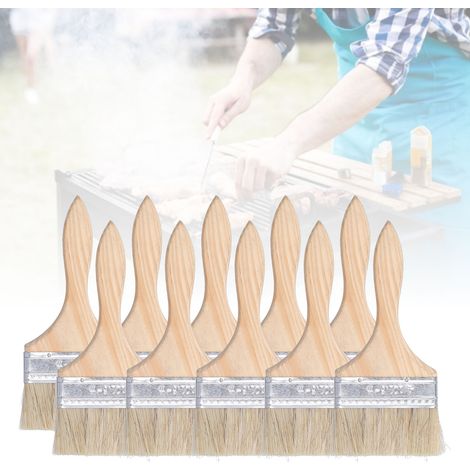 Lot de 10 brosses multifonctionnelles à poils synthétiques de 10 cm (1/5)