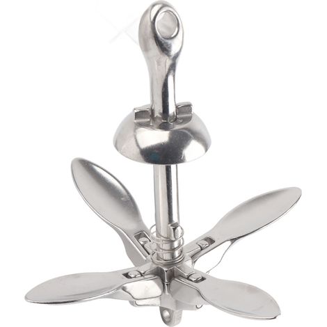 Ancre pliable en acier inoxydable 0,7 kg pour bateau, amarrage marin yacht, quincaillerie de pliage (1/5)