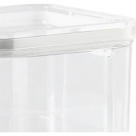 Boîte de cuisine carrée, transparente et hermétique, idéale pour conserver les en-cas, les fruits secs, les céréales et autres aliments. (1/5)