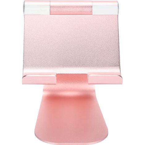 Support pour téléphone portable en alliage d'aluminium avec base en caoutchouc souple et pied haut réglable (1/5)