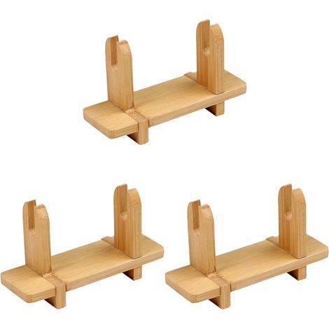 Set aus 3 Fächerständern aus Holz – Vintage-Klappfächer-Display – Tisch- und Innendekoration