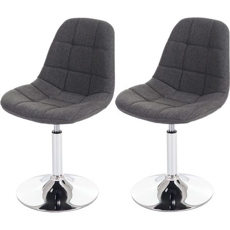 [JAMAIS UTILISÉ] 2x chaise de salle à manger Cascina, fauteuil pitovante, chrome, tissu gris clair