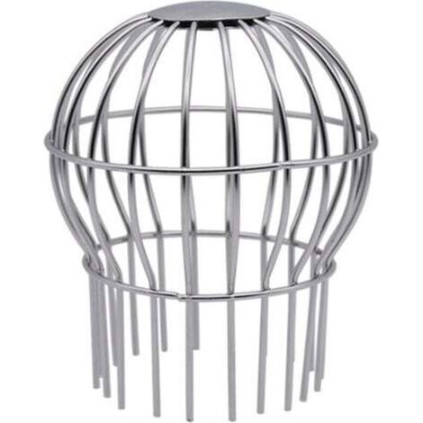 The 2" Gutter Guard strainer, made of 304 stainless steel, fits round downspouts from 1.7" to 2.6" and blocks leaves, seeds, and other debris. Gutter cleaning tool.