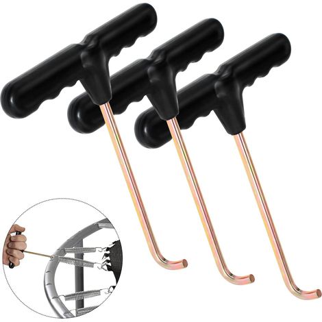 Juego de 3 ganchos para trampolín, herramientas para extraer resortes de trampolín, herramienta manual (1/5)